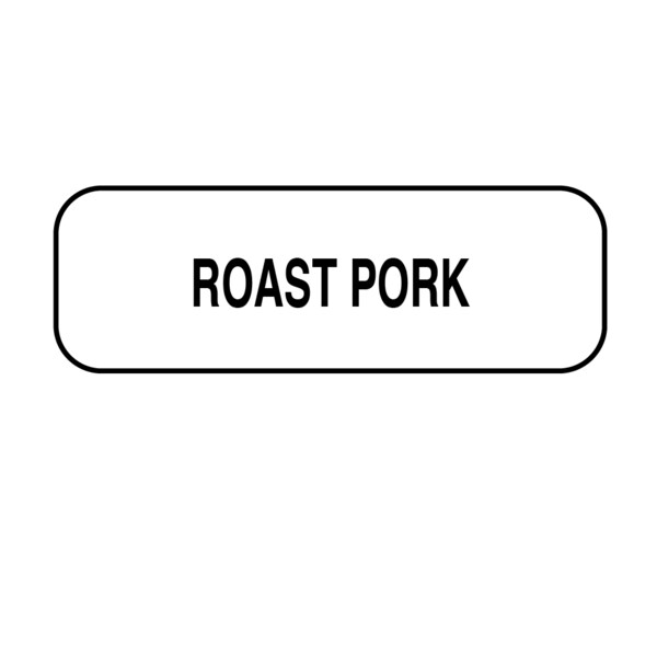 Nevs Roast Pork Label 1/2" x 1-1/2" DIET-556 - main